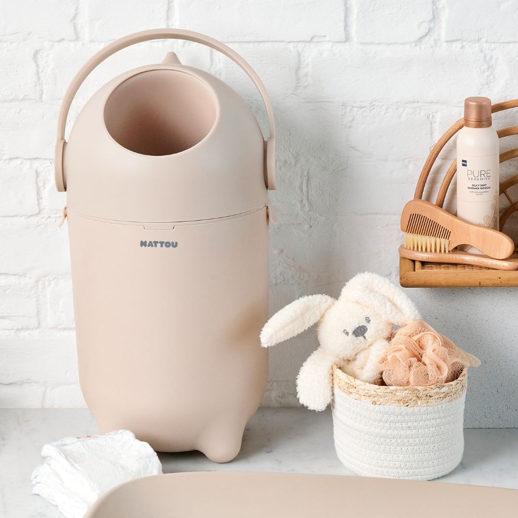 Nattou Poubelle à langes Dropy Beige