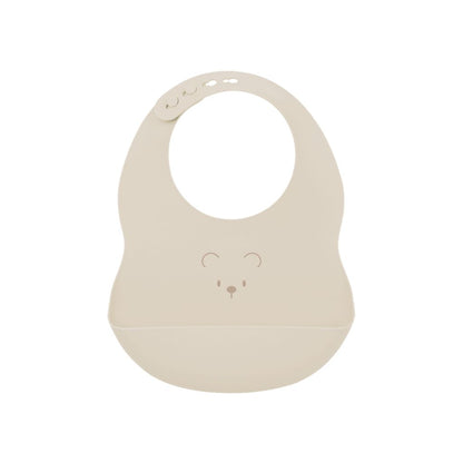 Nattou Bavoir Silicone Bear Beige
