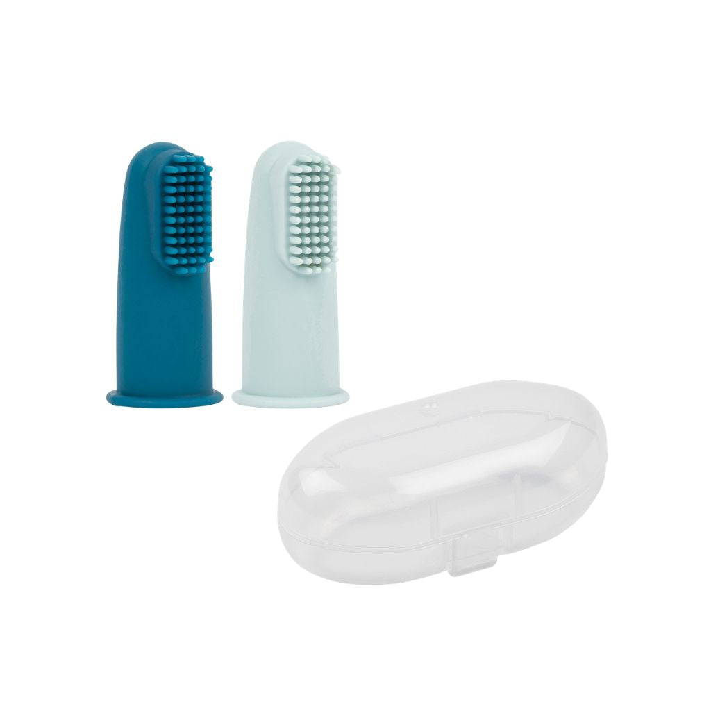 Nattou Tandenborstel Silicoon Blue - 2 Stuks