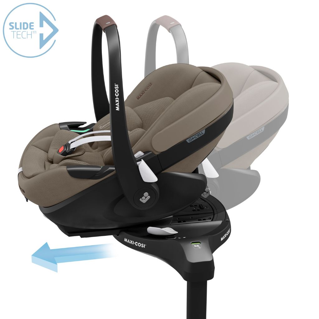 Maxi-Cosi Poussettes 3 en 1 Fame Twillic Truffle + NacelleOak Truffle + Siège-auto portable Groupe 0+ Pebble 360 Pro2 Twillic Truffle + Base FamilyFix 360 Pro