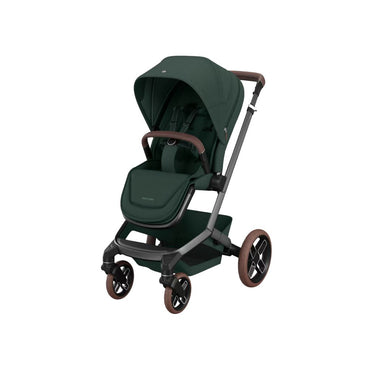 Maxi-Cosi 3-in-1 Kinderwagen Fame Twillic Green + Draagmand Twillic Green + Draagbare autostoel Groep 0+ Pebble Slide Pro Onyx Black + Basis FamilyFix Slide Pro