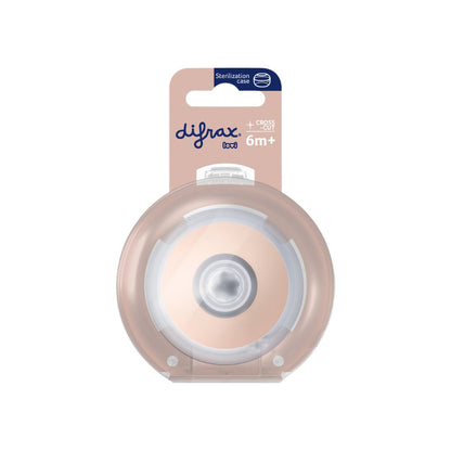 Difrax Tétine +6 mois Silicone Mammafeel Crosscut