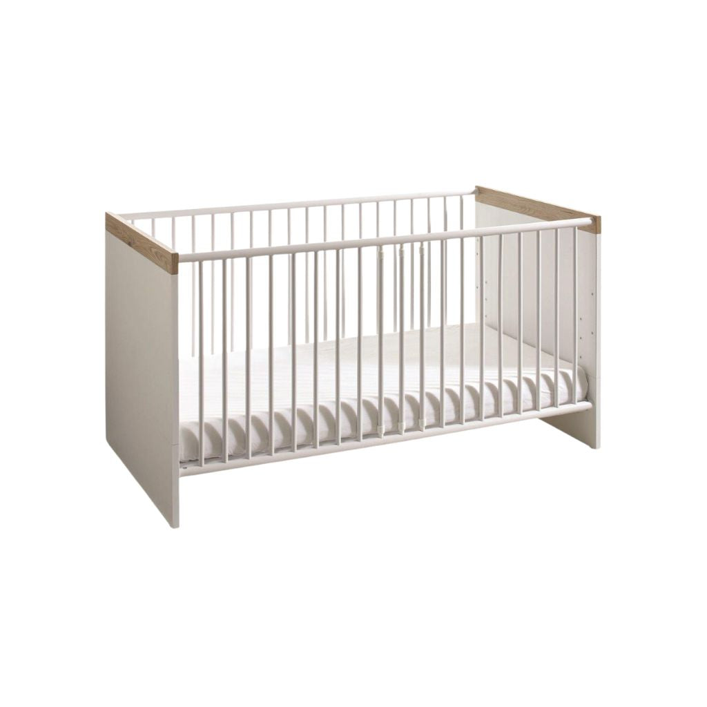 Transland Babybed / Peuterbed Hilja Eik Bordeaux Meegroeibed B 70 x L 140 cm Chalk-White