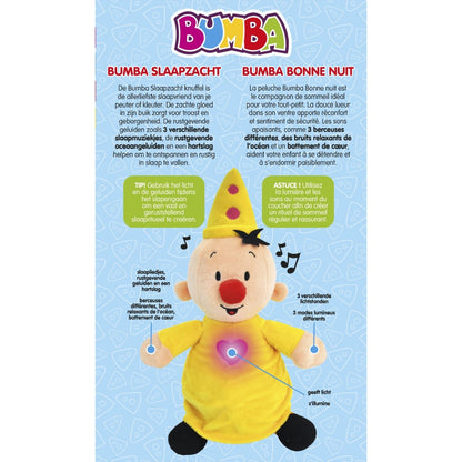 Studio 100 Bumba Knuffel Slaapzacht Met Muziek En Geluid Geel 40 cm