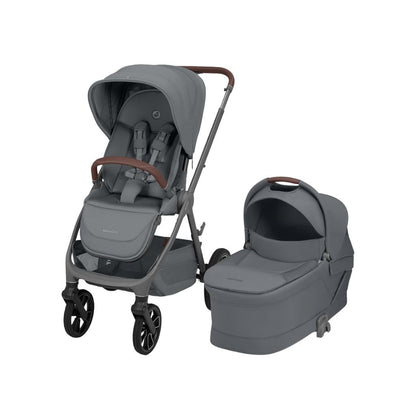 Maxi-Cosi 2-in-1 Poussette Oxford+ Moon Graphite + Nacelle Pliable Moon Graphite
