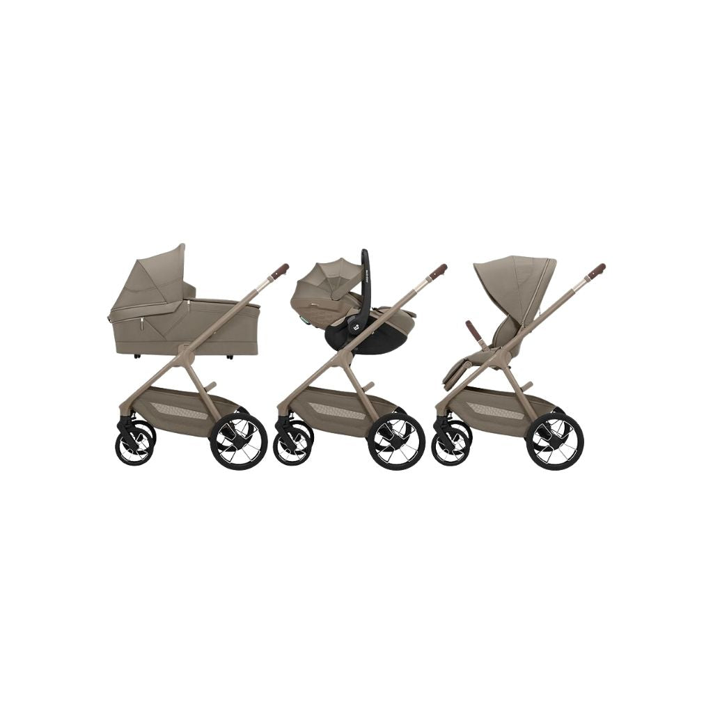 Maxi-Cosi 2-in-1 Poussette Oxford+ Oak Truffle + Nacelle Pliable Oak Truffle