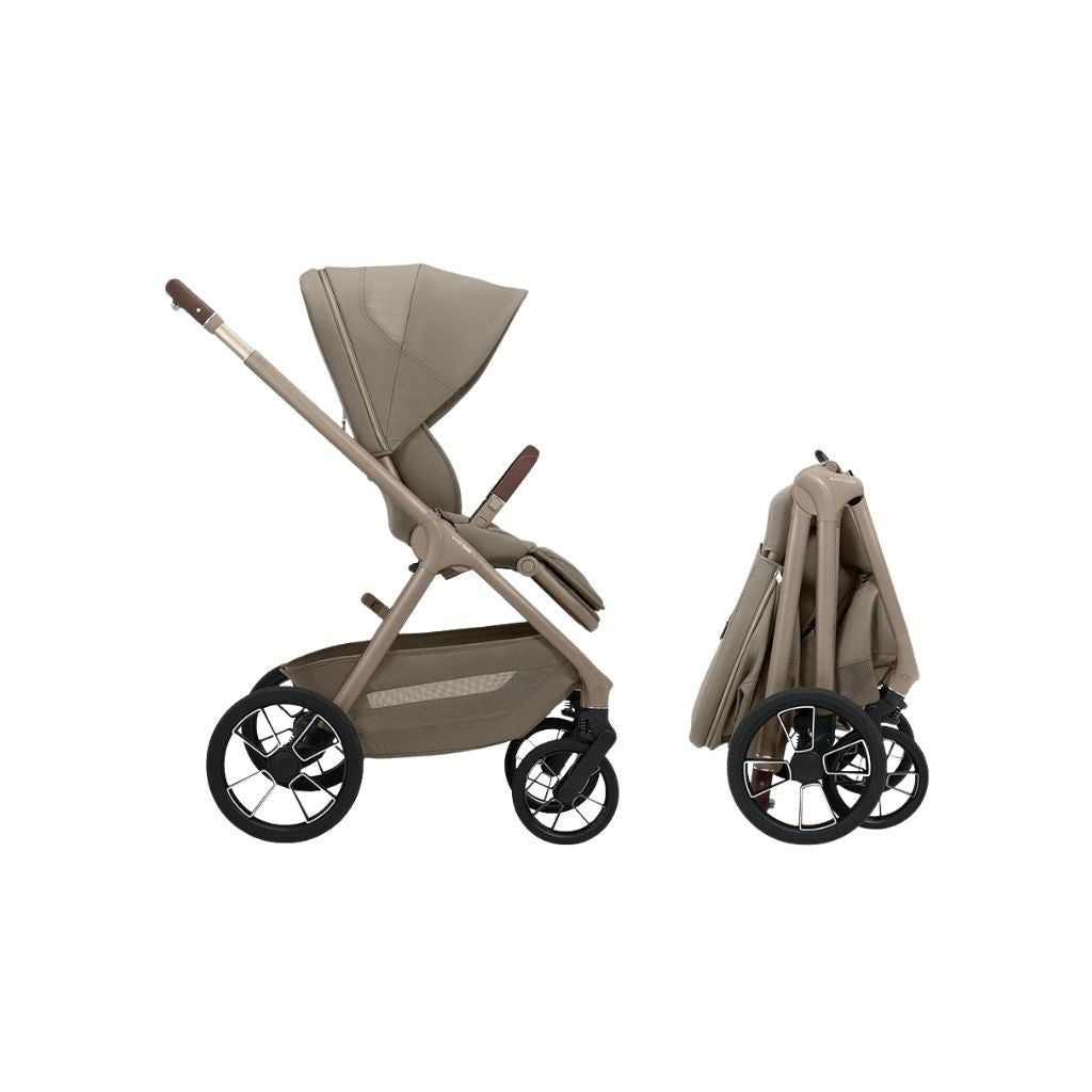 Maxi-Cosi 2-in-1 Poussette Oxford+ Oak Truffle + Nacelle Pliable Oak Truffle