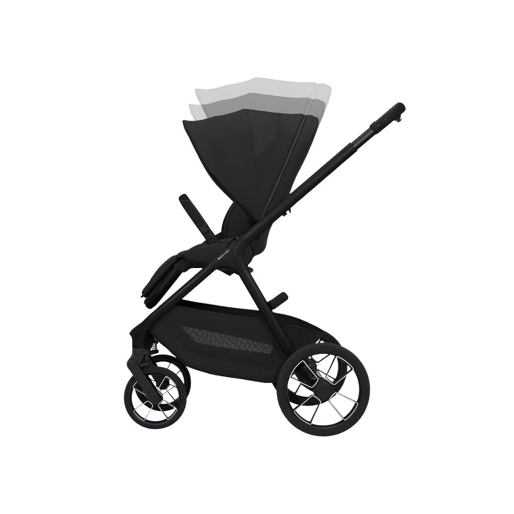 Maxi-Cosi 2-en-1 Poussette Oxford+ Onyx Black + Nacelle Pliable Onyx Black