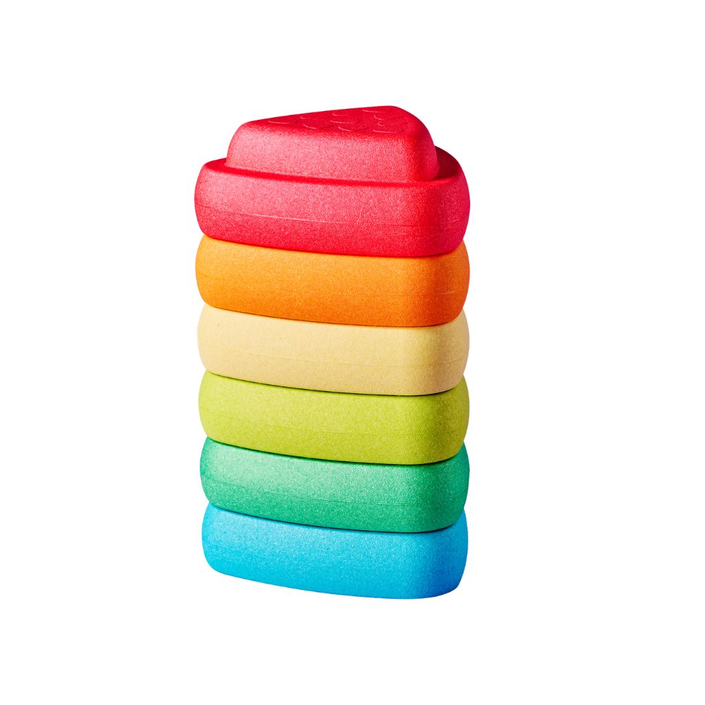 Nattou Stapelstenen Blocky Multi - 6 stuks