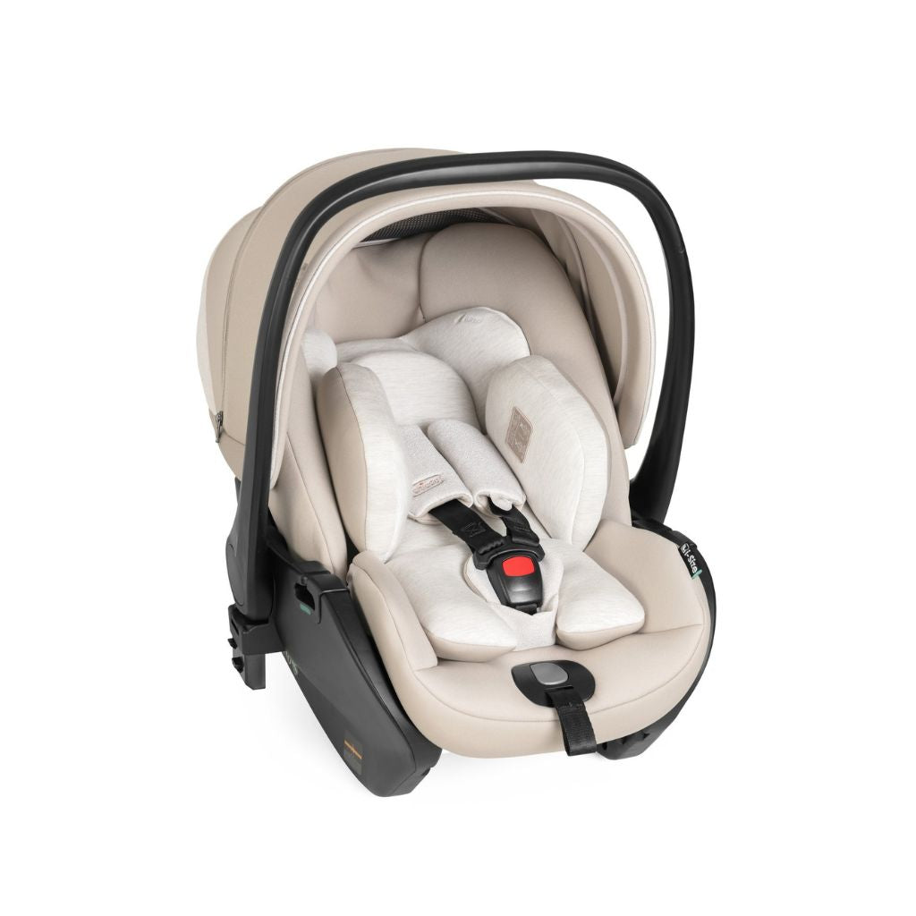 Chicco 3-in-1 Kinderwagen Trio Bellagio Amber Glow + Draagmand Flexi Amber Glow + Draagbare autostoel Groep 0+ First Seat Recline i-Size Amber Glow + Basis i-size 360°
