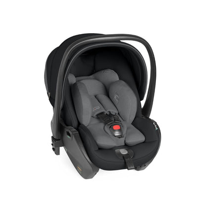 Chicco 3-in-1 Kinderwagen Trio Bellagio Black Satin + Draagmand Flexi Black Satin + Draagbare autostoel Groep 0+ First Seat Recline i-Size Black Satin + Basis i-size 360°