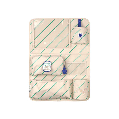 Lässig Sac De Rangement Car Wrap-to-Go Happy Trails Frog Beige / Blue
