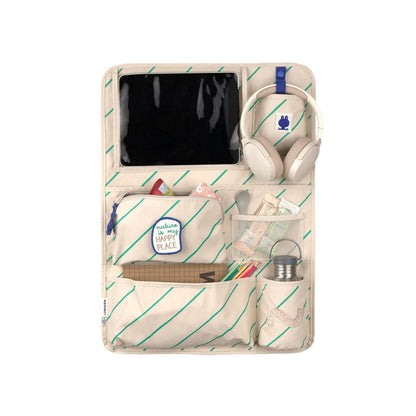 Lässig Sac De Rangement Car Wrap-to-Go Happy Trails Frog Beige / Blue