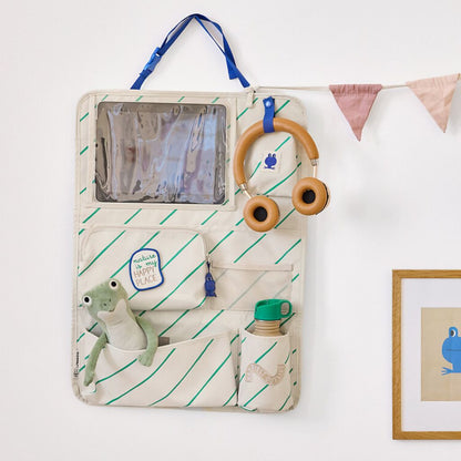 Lässig Sac De Rangement Car Wrap-to-Go Happy Trails Frog Beige / Blue