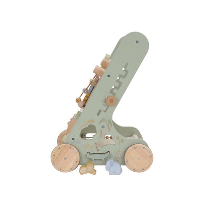 Little Dutch Chariot d'activités En Bois Safari Friends Vert 