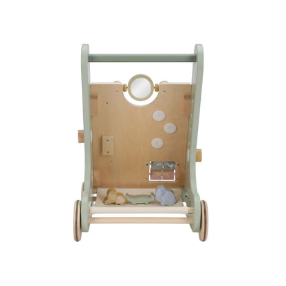Little Dutch Chariot d'activités En Bois Safari Friends Vert 