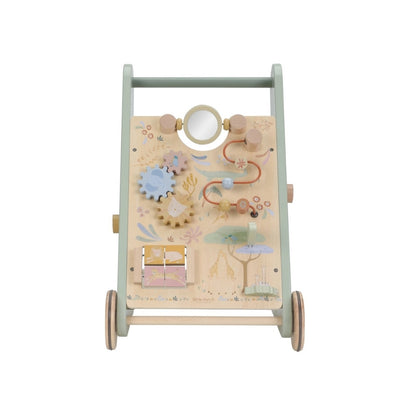 Little Dutch Chariot d'activités En Bois Safari Friends Vert 