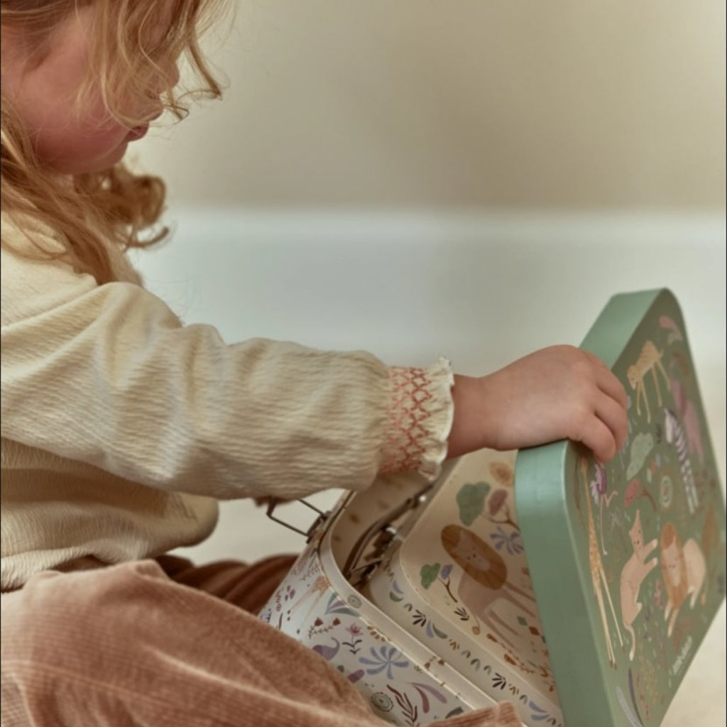 Little Dutch Petite Valise Safari Friends Vert 