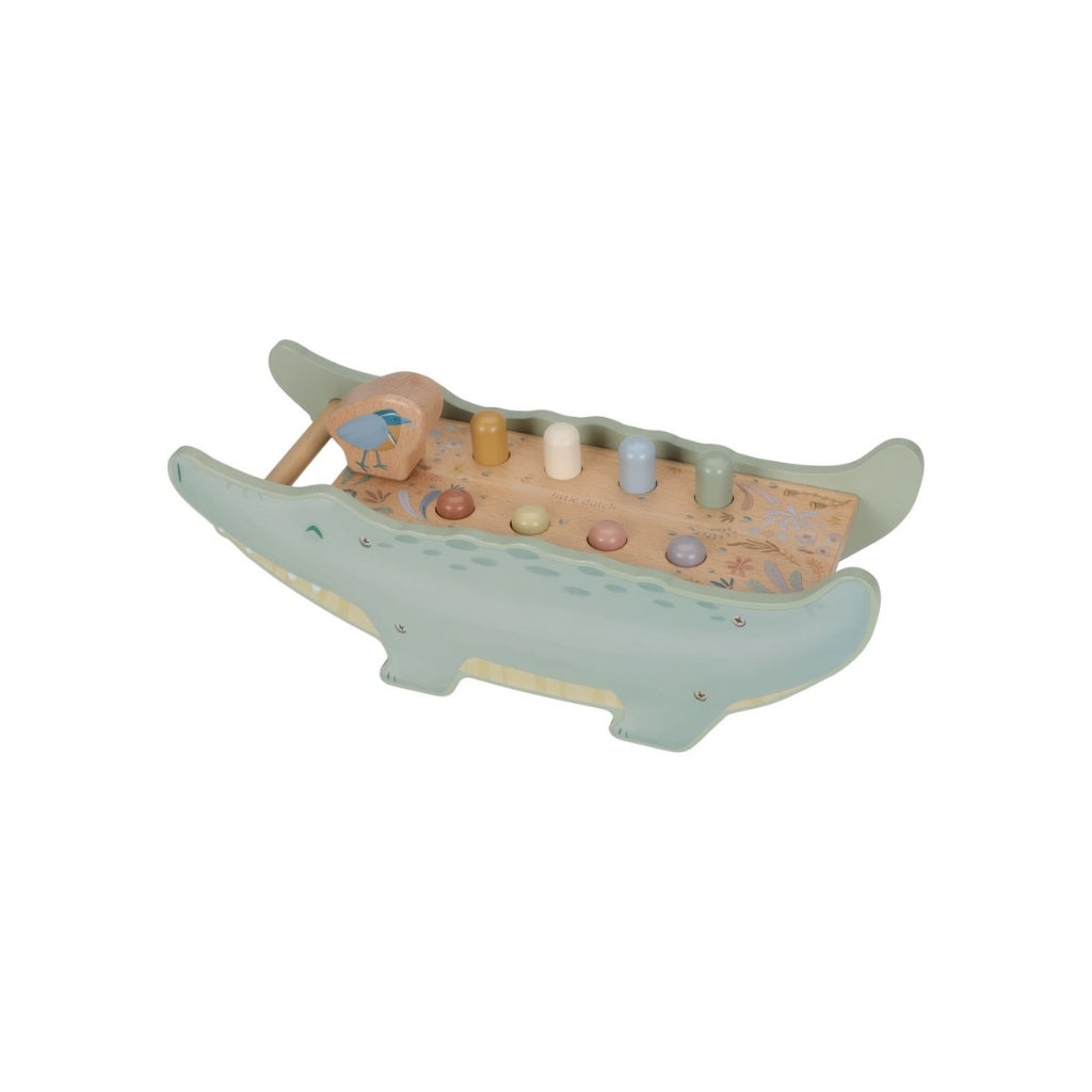 Little Dutch Banc De Marteau Safari Friends Crocodile Vert 