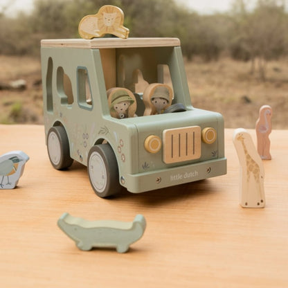 Little Dutch Trieuse Par Forme Safari Friends Voiture Verte