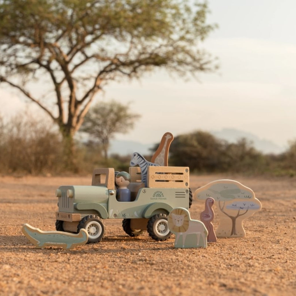Little Dutch Trieuse Par Forme Safari Friends Voiture Verte