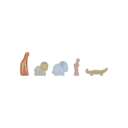 Little Dutch Set De Train En Bois Safari Friends Multi