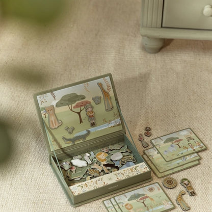 Little Dutch Tableau De Jeu Magnétique Safari Friends Vert