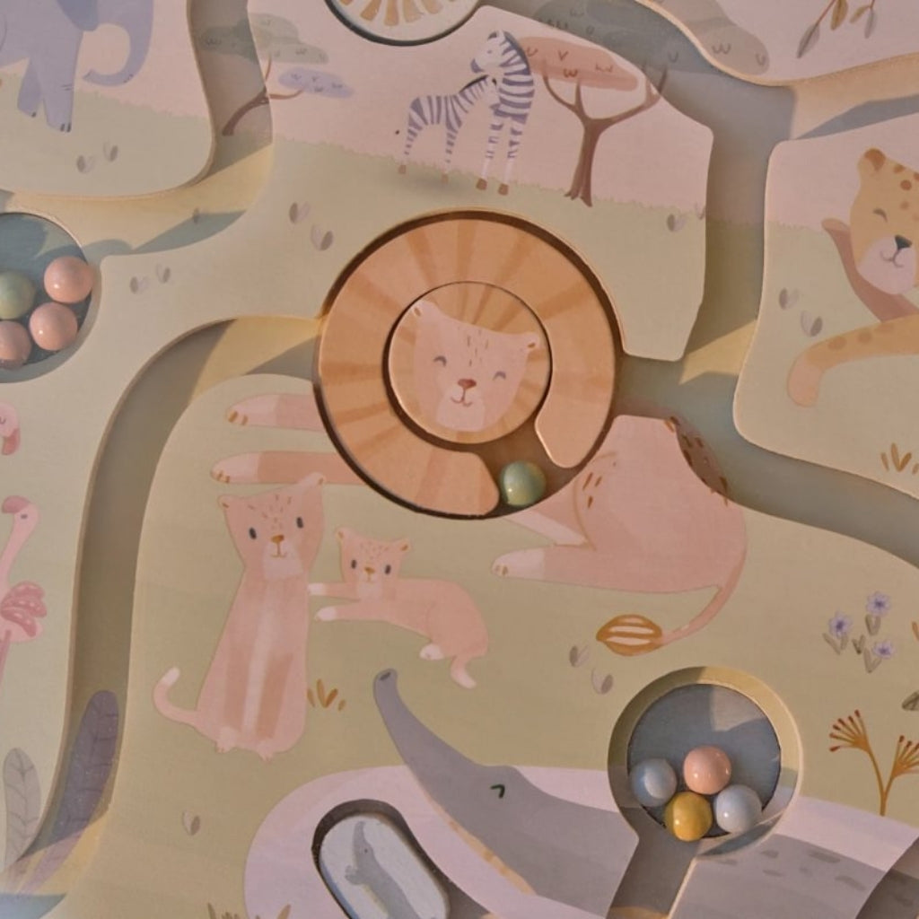 Little Dutch Labyrinthe Magnétique Safari Friends Vert  