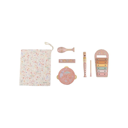 Little Dutch Ensemble De Musique En Bois Safari Friends Rose 