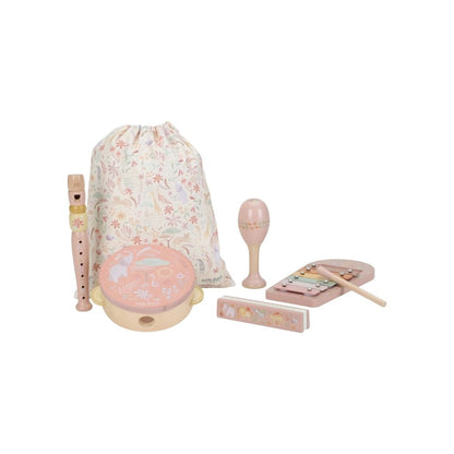 Little Dutch Ensemble De Musique En Bois Safari Friends Rose 