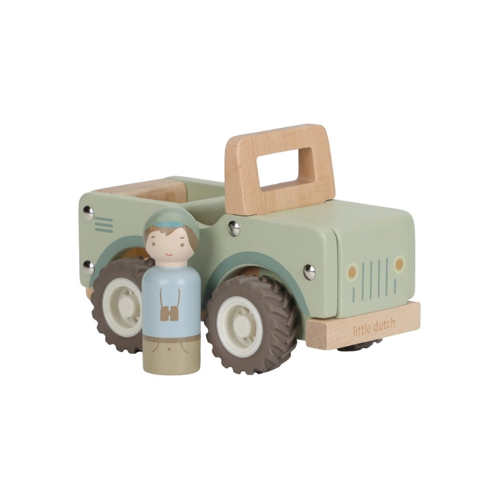 Little Dutch Jeep De Safari En Bois Safari Friends Vert 
