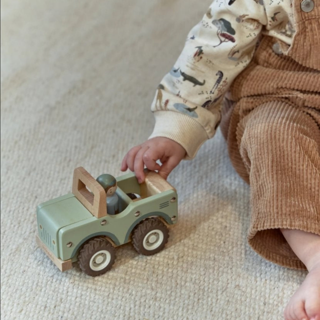 Little Dutch Jeep De Safari En Bois Safari Friends Vert 