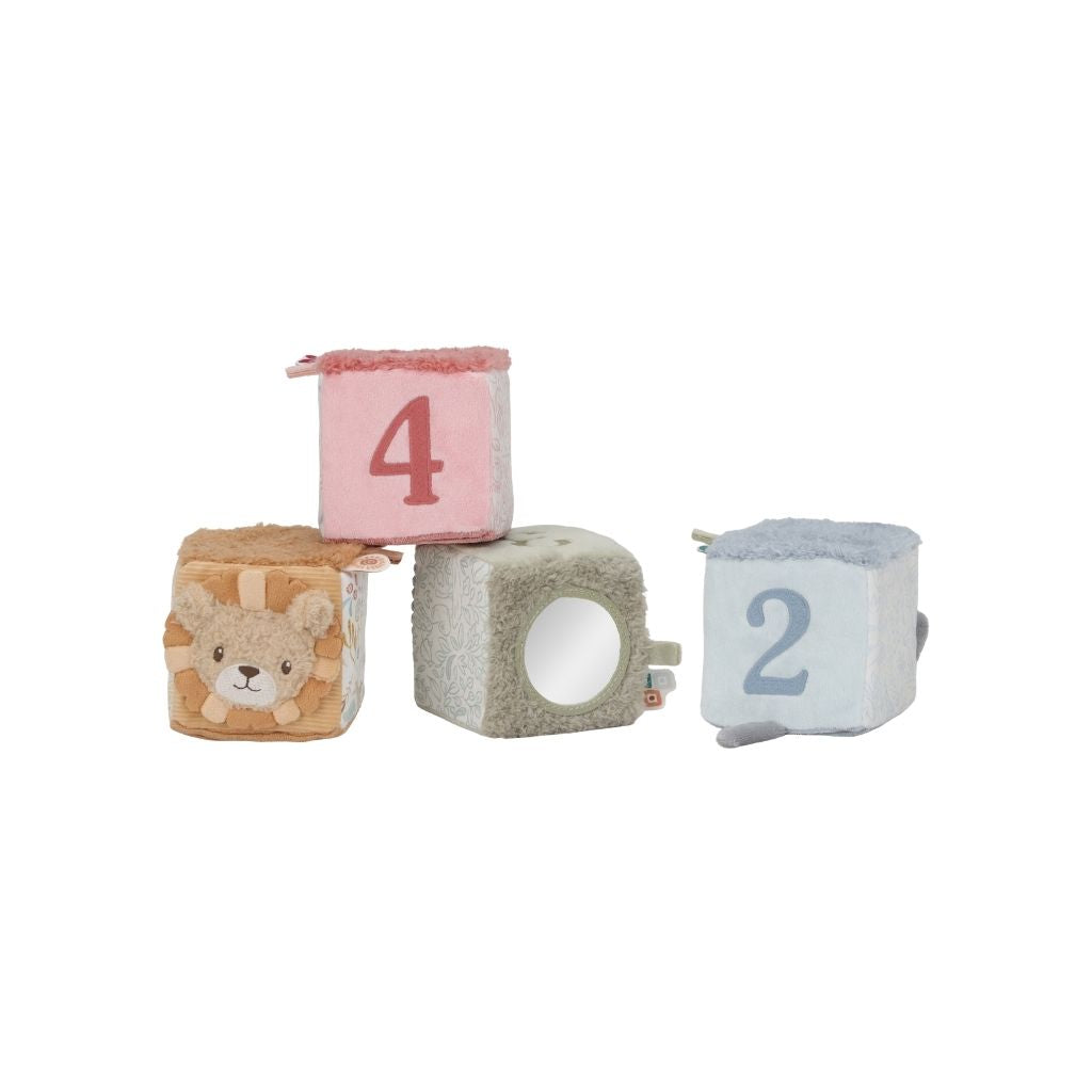 Little Dutch Zachte Blokkenset Safari Friends Multi - 4 Stuks