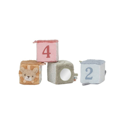 Little Dutch Zachte Blokkenset Safari Friends Multi - 4 Stuks