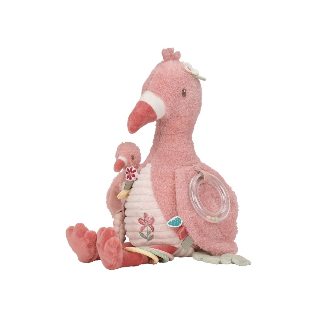 Little Dutch Peluche d'activité Safari Friends Flamant Rose