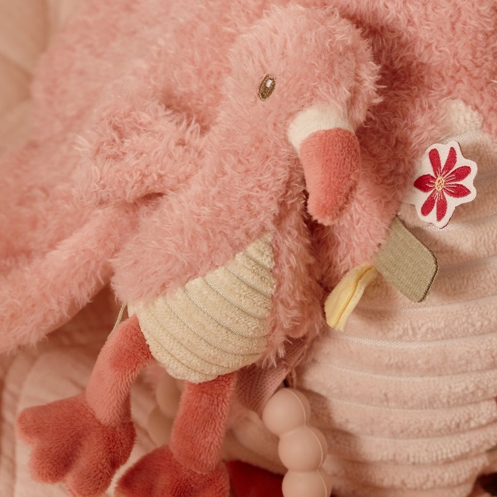 Little Dutch Peluche d'activité Safari Friends Flamant Rose