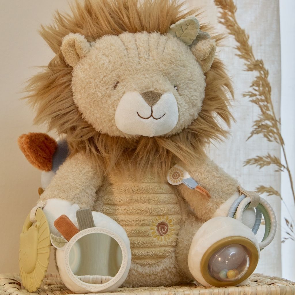 Little Dutch Peluche d'activité Safari Friends Lion Beige 