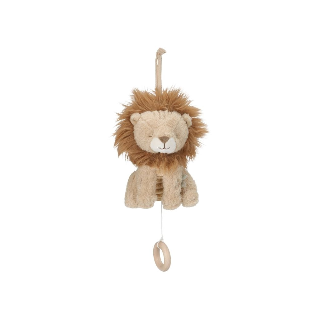 Little Dutch Jouet Musical à Tirette Safari Friends Lion Beige 