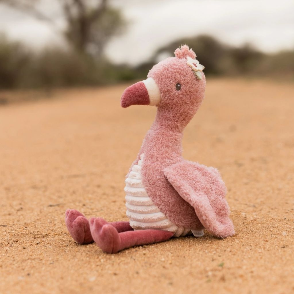 Little Dutch Knuffel Safari Friends Flamingo Roos 17 cm