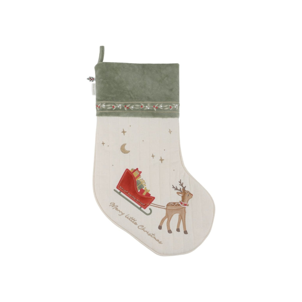 Little Dutch Kerstsok Groen / Ecru
