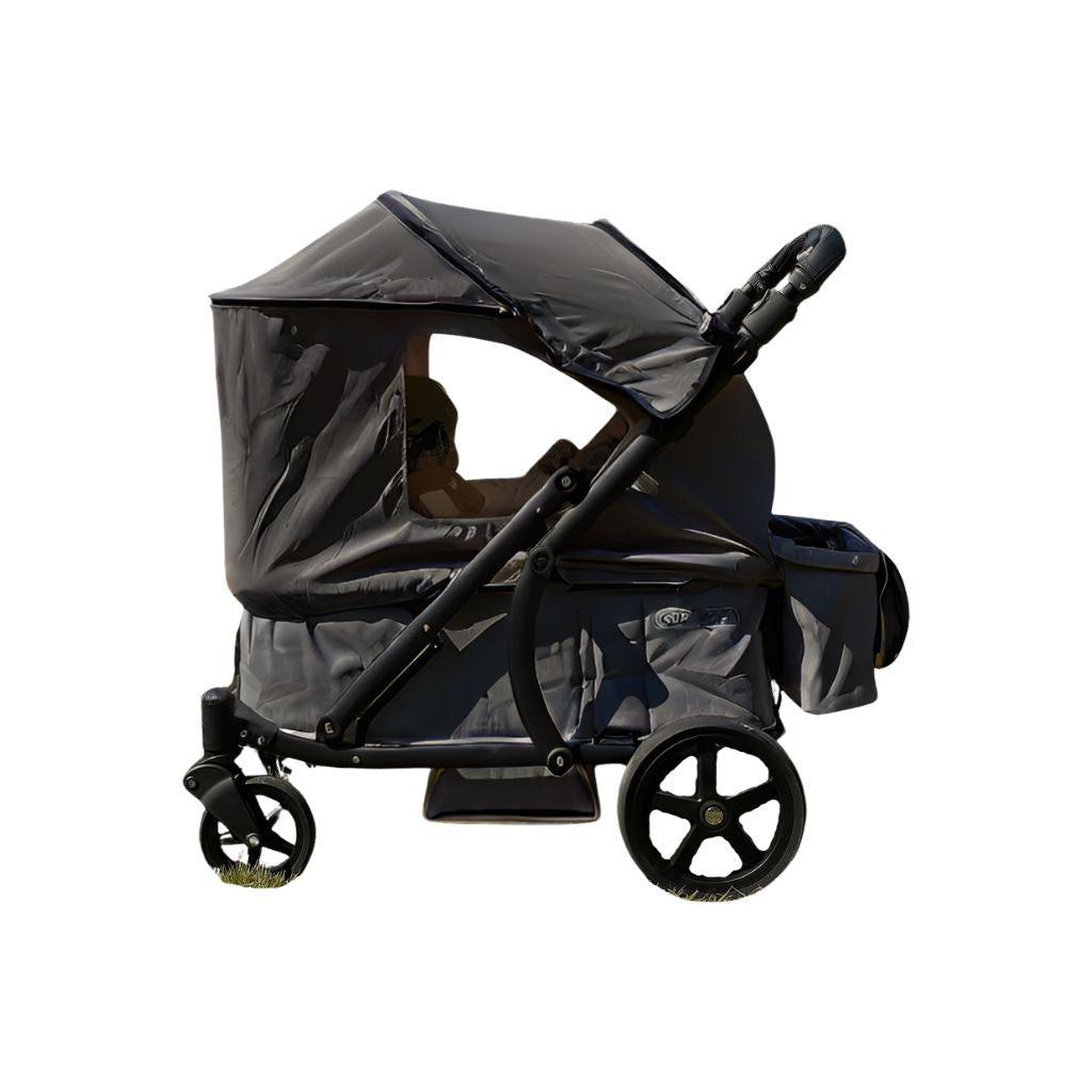 Pronto Stroller Chariot Space Grey +  Porte-gobelet + Housse de rangement + Pare-soleil + Plateau + Boîte de rangement secrète