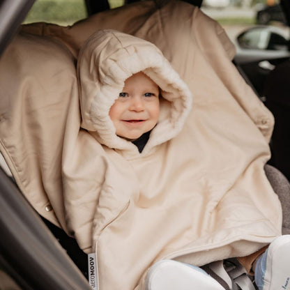 AeroMoov Regen + Winter Poncho Chevron Cream - 2 Stuks