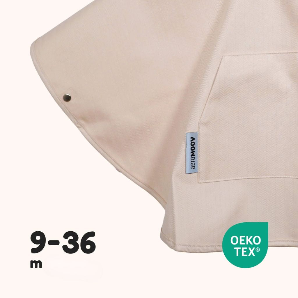 AeroMoov Regen + Winter Poncho Chevron Cream - 2 Stuks