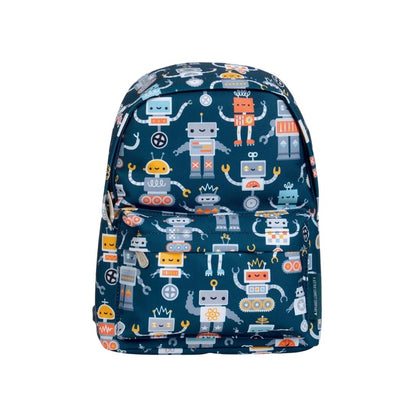 A Little Lovely Company Petit Sac à Dos Robot Bleu 