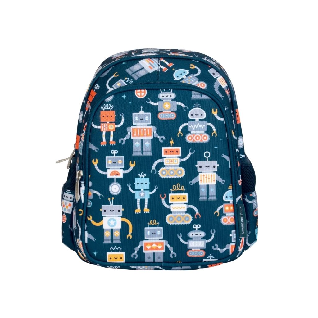 A Little Lovely Company Sac à Dos Robot Bleu 