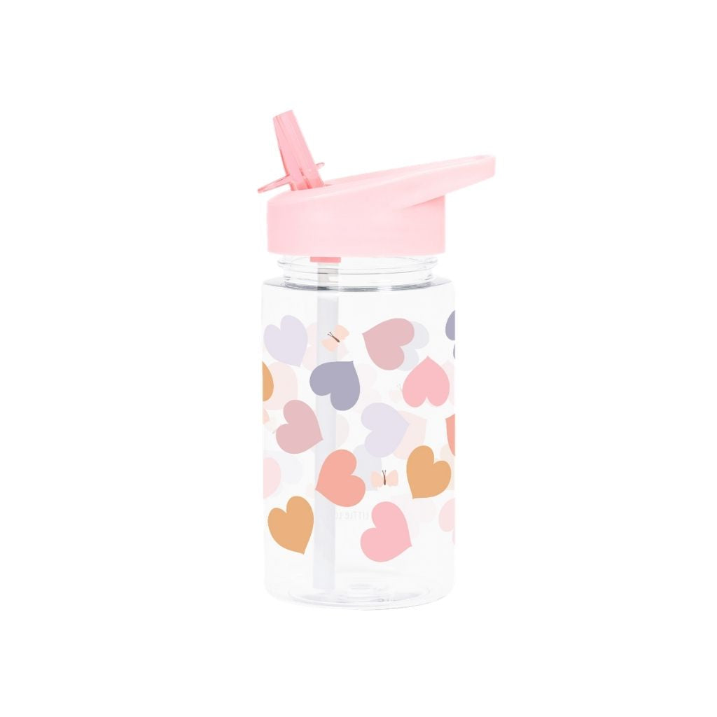 A Little Lovely Company Gourde Hearts Roze 450 ml