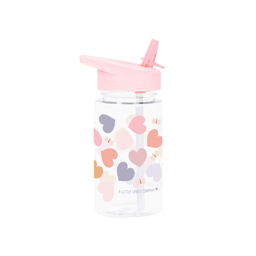 A Little Lovely Company Gourde Hearts Roze 450 ml
