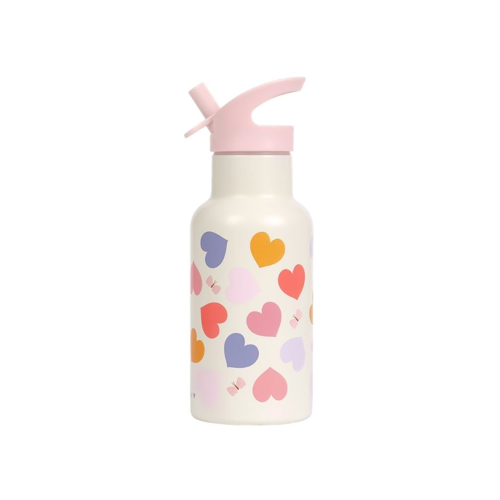 A Little Lovely Company Gourde En Acier Inoxydable Hearts 350 ml 