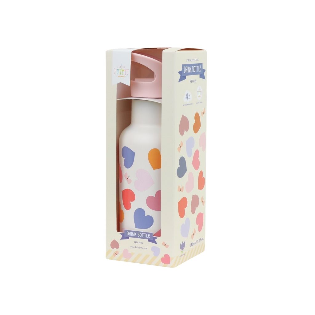 A Little Lovely Company Gourde En Acier Inoxydable Hearts 350 ml 