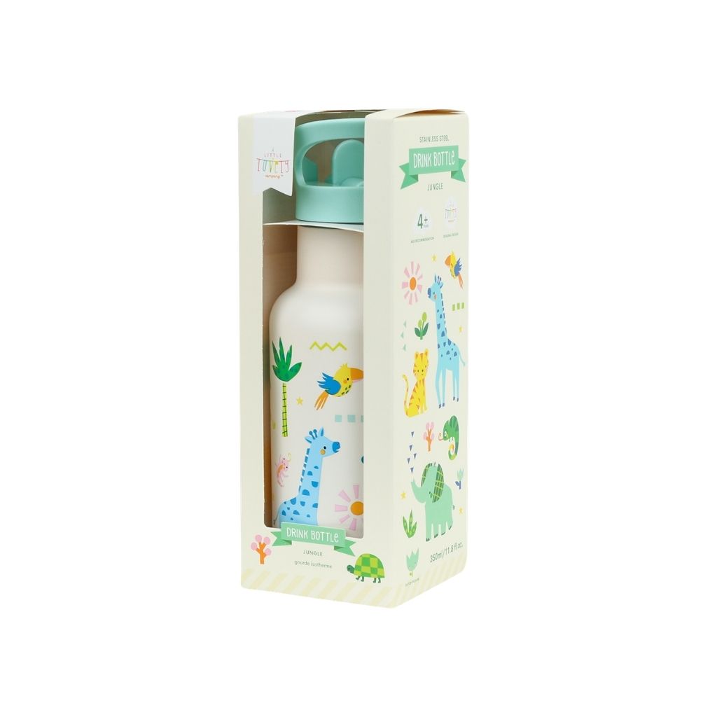 A Little Lovely Company Gourde En Acier Inoxydable Jungle 350 ml 